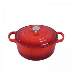 Cheapest Price China Cast Iron Casserole Dish 24cm 4L Matte Black Round Induction Casserole with Tough Enamel Coating