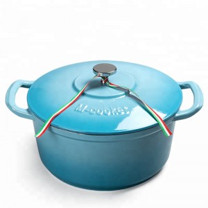High quantity cast iron enamel cookware pot casserole soup