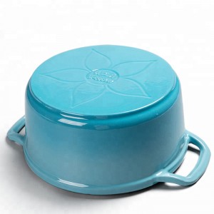 High quantity cast iron enamel cookware pot casserole soup