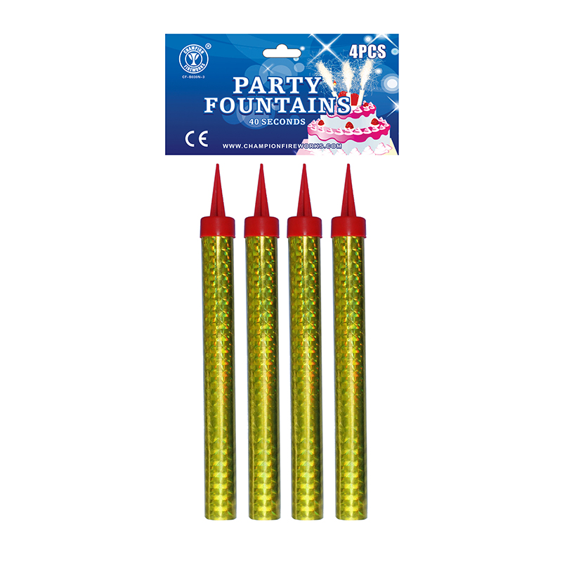 Paquete de 4 fuegos artificiales brillantes para pastel de cumpleaños