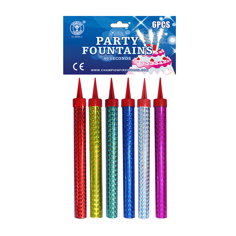 Paquete de 6 fuegos artificiales para fuente de fiesta
