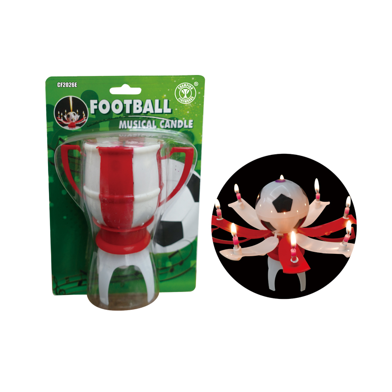 Candela musicale di calcio di celebrazione di compleanno