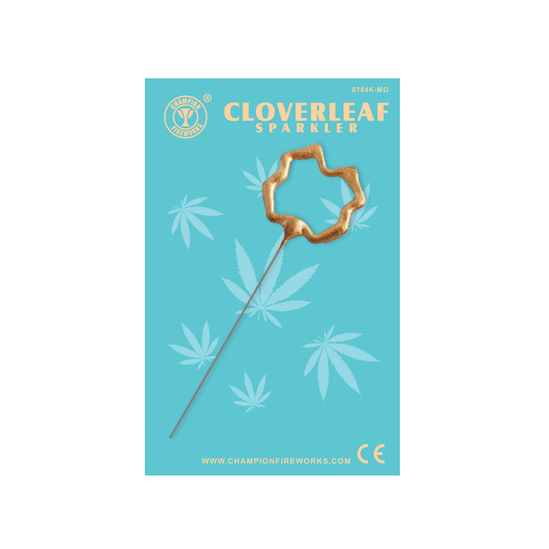 Mini-Kleeblatt-Wunderkerze in Geschenkkarte