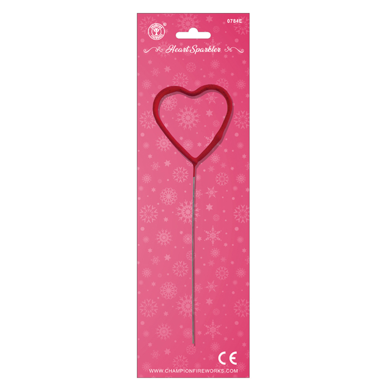 Sparkler a forma di cuore rosso
