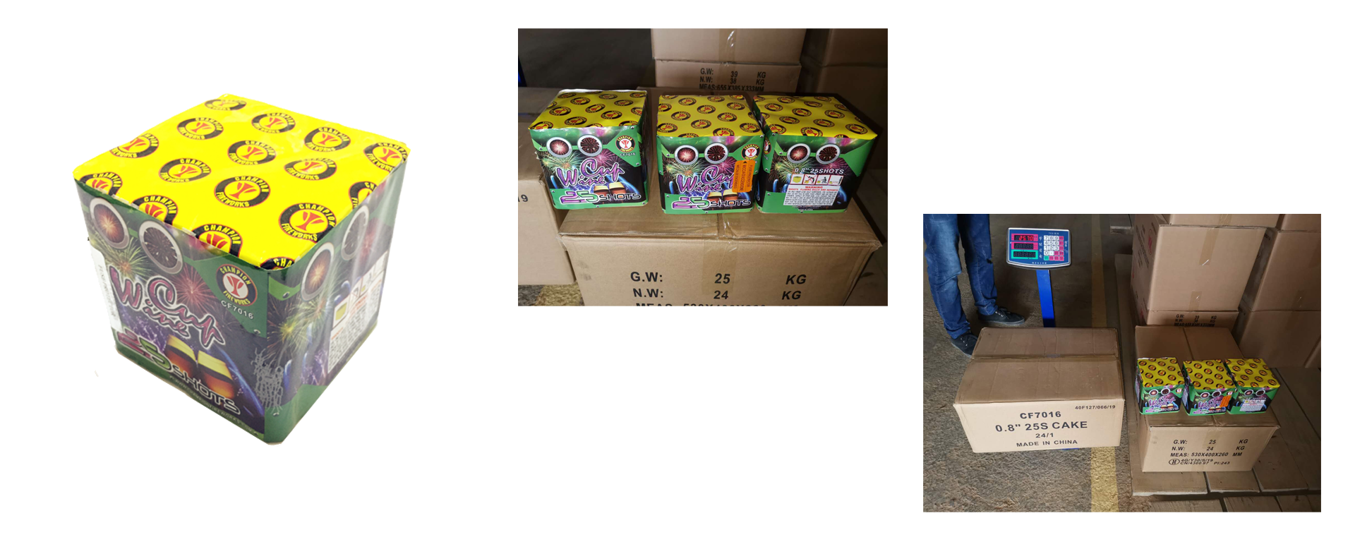 25 Schuss Kuchenfeuerwerk