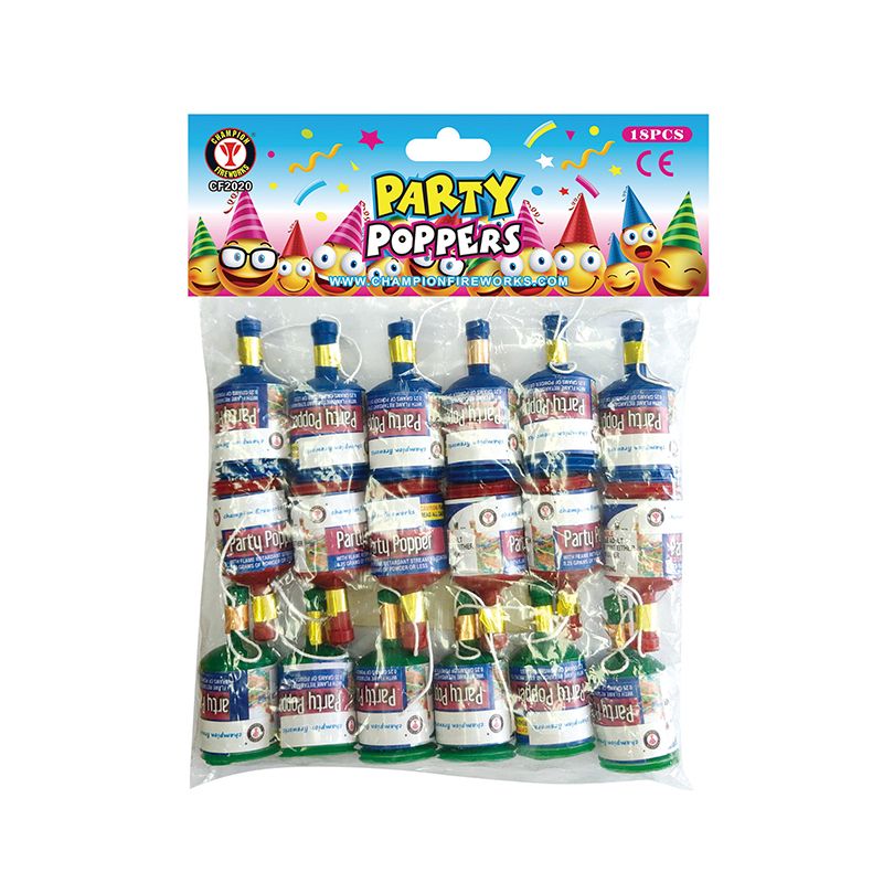 Party Poppers Fuegos artificiales 18PK