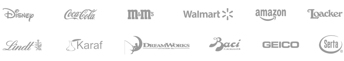 famous toy brands, supermarkets, film production companies, amusement parks, bookstores