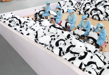 mass production of the stuffed animals